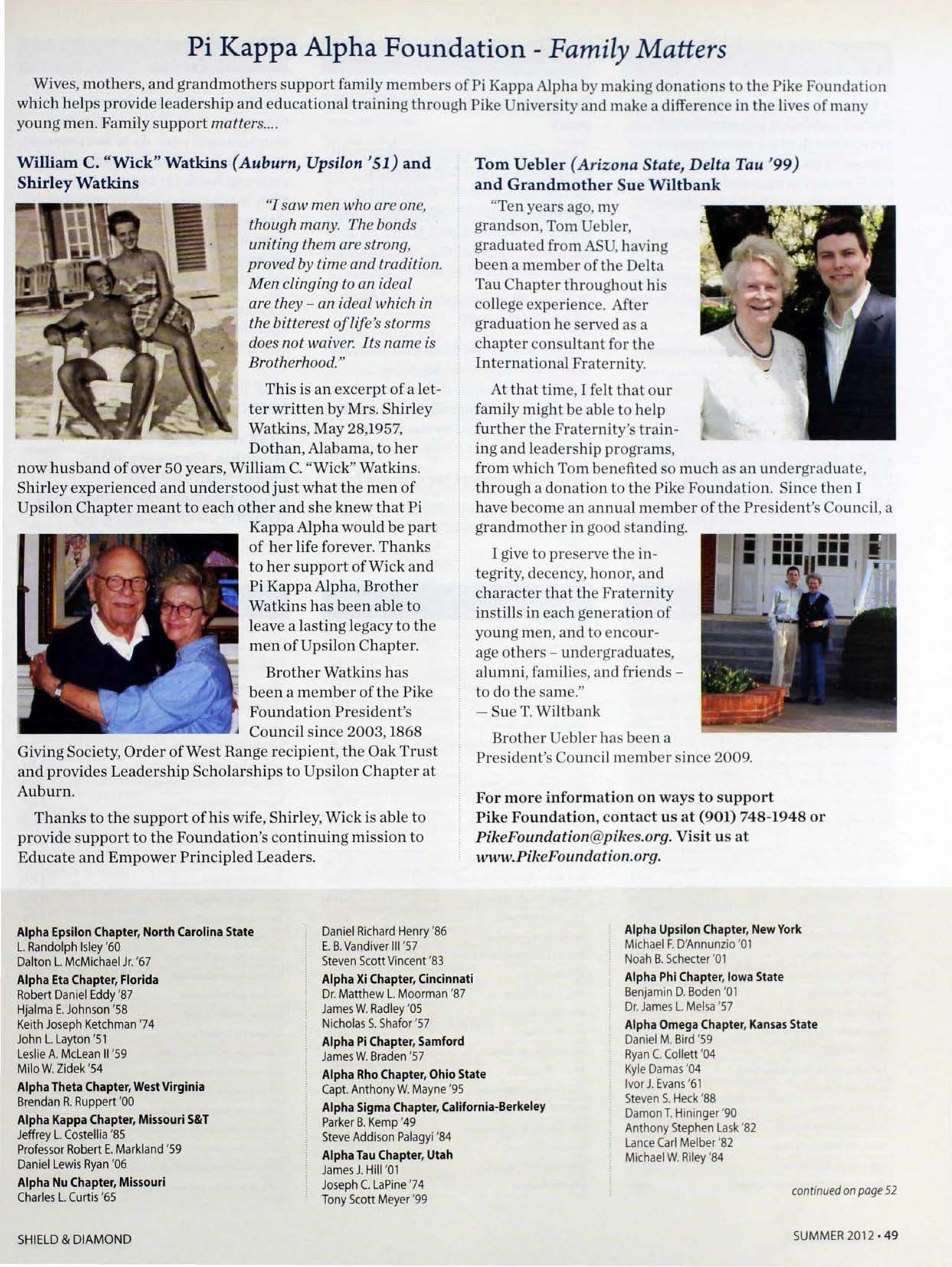 Pi Kappa Alpha Foundation - Family Matters